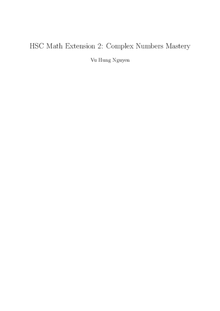 HSC Complex Numbers thumbnail
