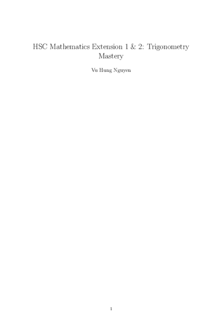 HSC Trigonometry thumbnail